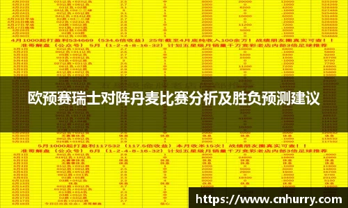 欧预赛瑞士对阵丹麦比赛分析及胜负预测建议